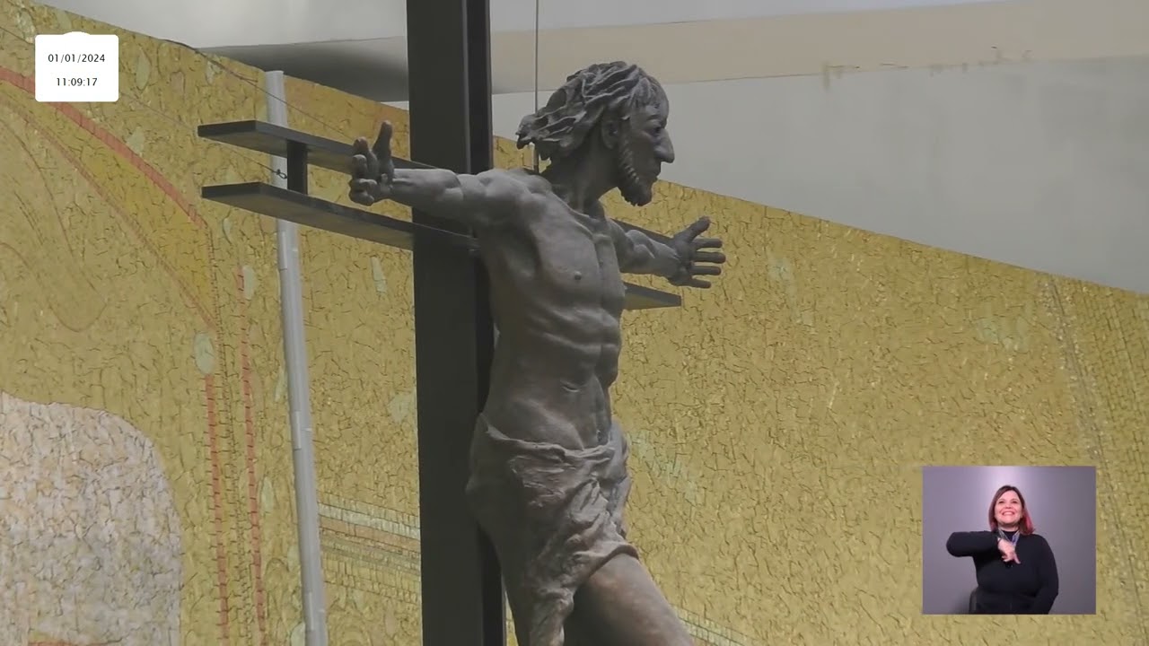Missa  de Ano Novo desde a Basílica da Santíssima Trindade do Santuário de Fátima 01.01.2024