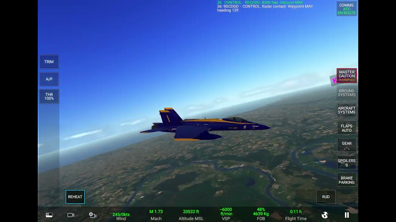 RFS -  Blue angels livery F/A-18 Hornet London to Paris 
