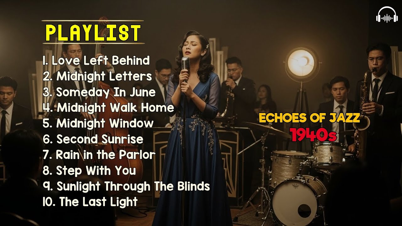 Timeless 1940s Jazz Stories Told Through Slow Swing Melodies in a Quiet Vintage Bar