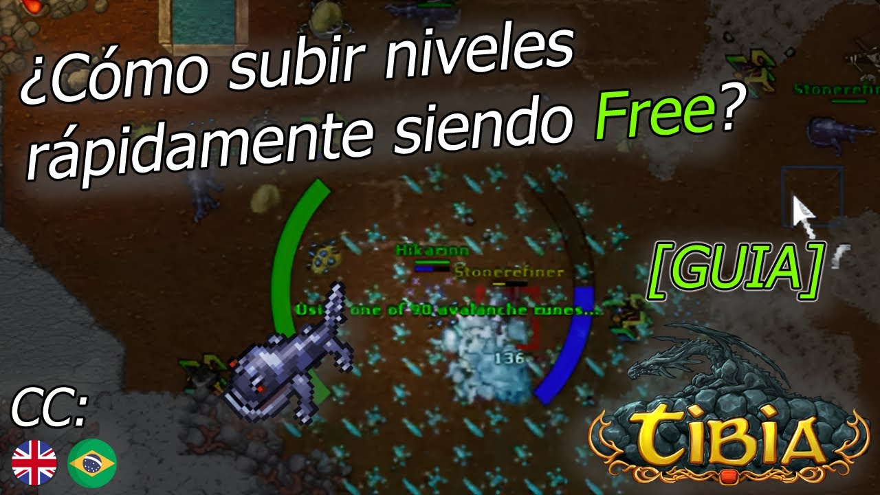 TIBIA [GUIA] ¿Cómo subir niveles rápidamente siendo Free?🐟