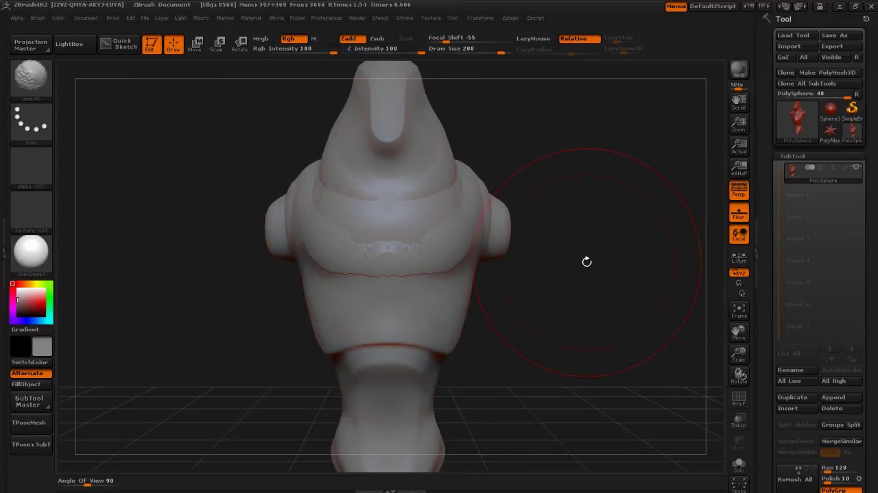 ZBrush 011 Concepting In ZBrush Inflate Brush