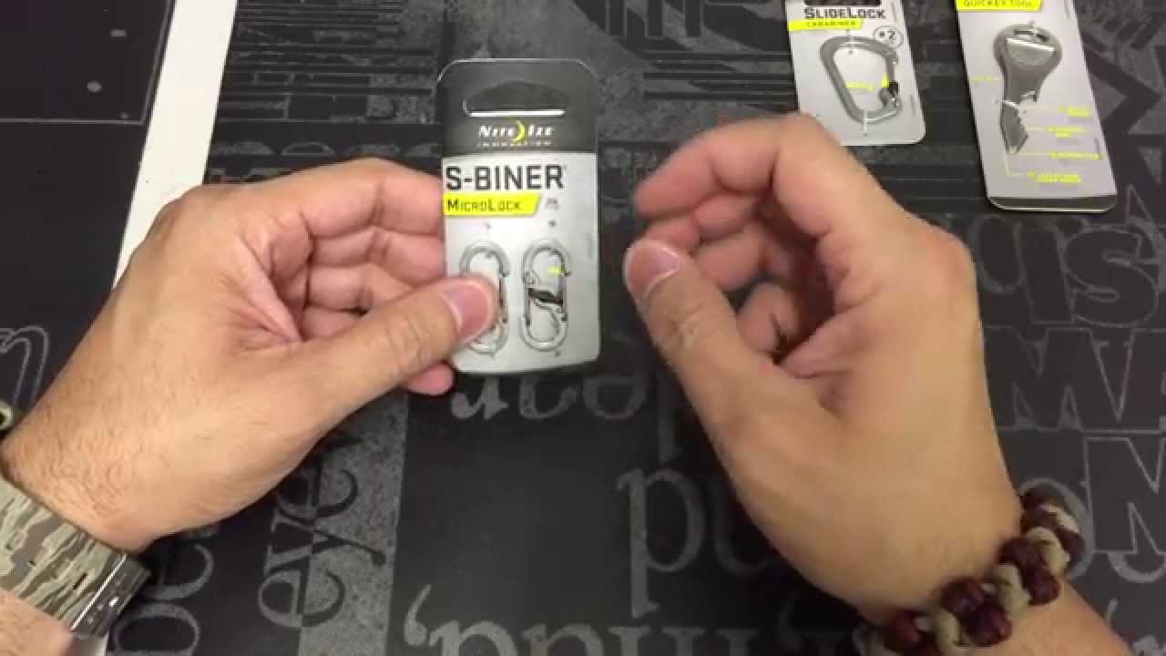 Nite Ize S-Biner Micro Lock, SlideLock Carabiner and DoohicKey Quickey