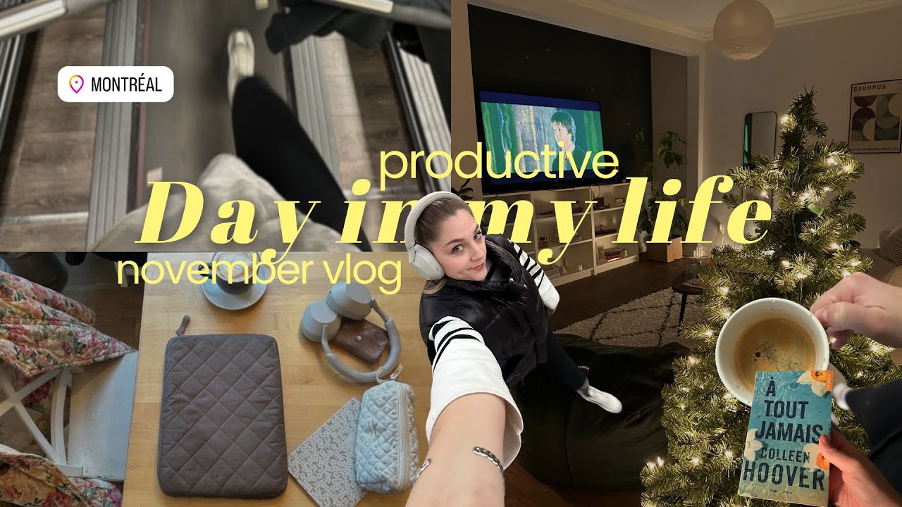 productive vlog 👩🏼‍💻☕️ | une journée dans ma vie de free-lance : sport, organisation, relations 🧸
