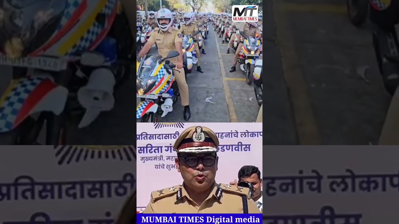 CM Fadnavis flags off 633 four-wheelers 657 motorcycles for Mumbai Police at Nariman Point in Mumbai
