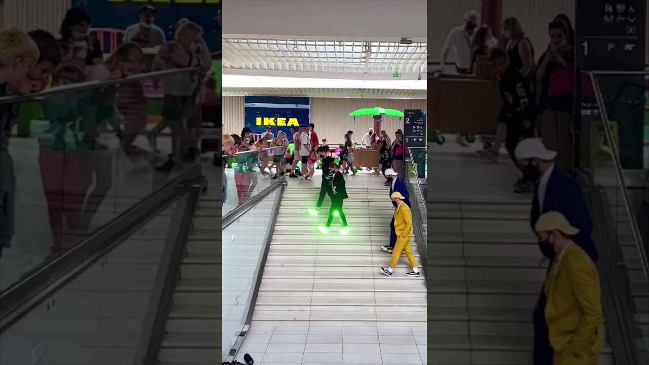 STAIRS DANCING 😨🔥 NEON MODE 😎 TUZELITY SHUFFLE ⭐️
