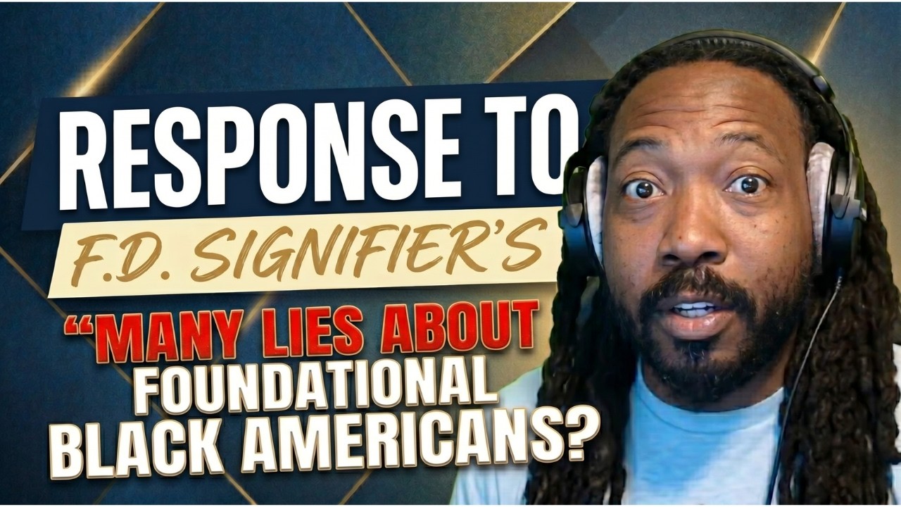 Response to F.D. Signifier's many LIES about Foundational Black Americans