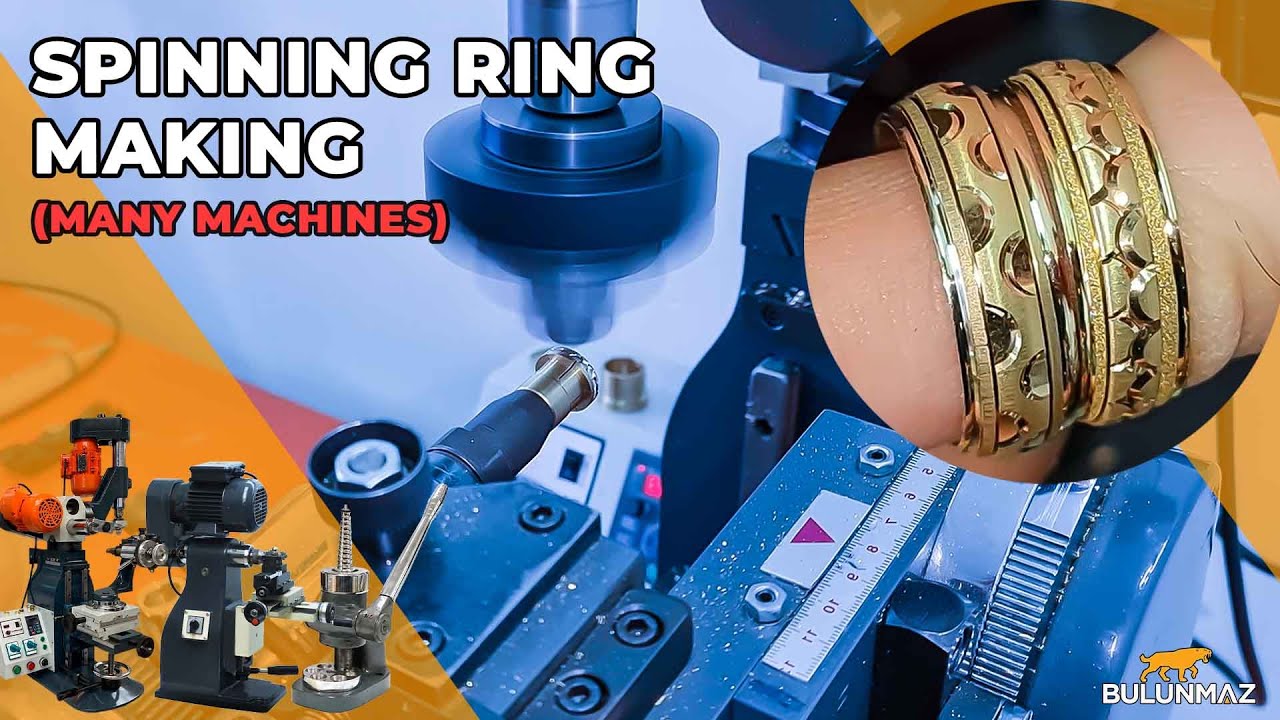Easy way to make a Spinning ring | We used many jewelry machines #jewelry #gold #cnc #handmade