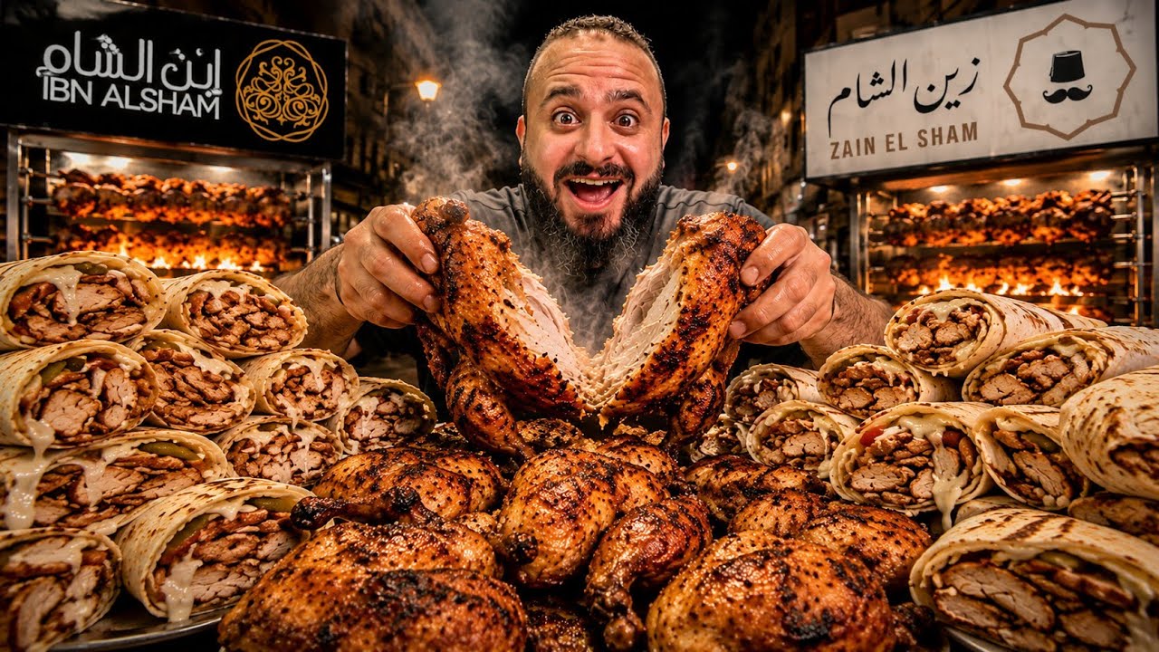 عمالقة الاكل السوري في مصر 🌯 ابن الشام ضد زين الشام 😋
