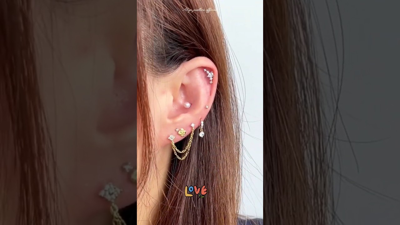 Let&rsquo;s Curate a Simple & Chic Silver Ear Stack | Ear Piercing Earrings Jewelry Styling #shortsfeed