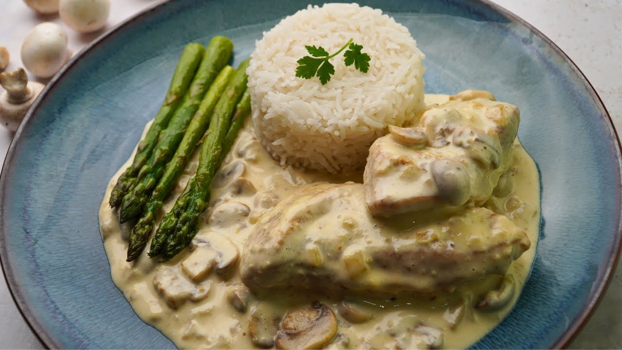 Pollo en Salsa de Champiñones | Receta Fácil, Cremosa y Deliciosa | Paso a Paso