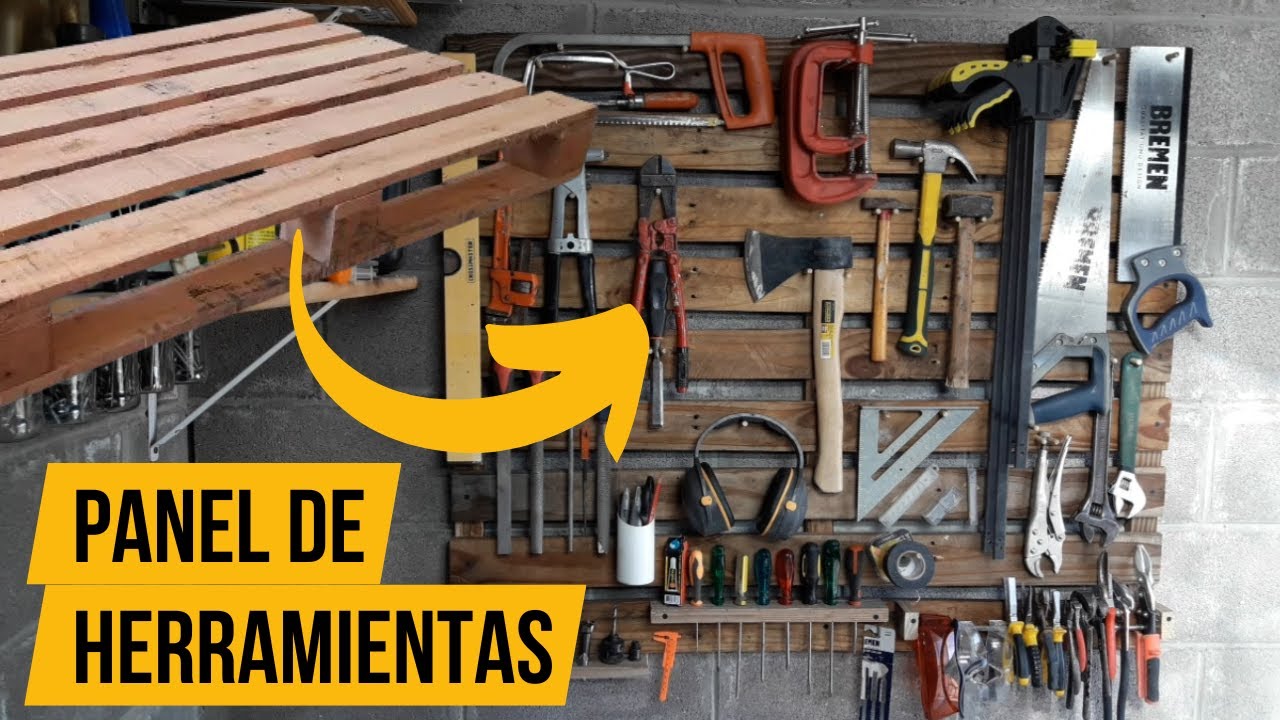 TABLERO para HERRAMIENTAS con Madera de PALLET + Protección con Aceite de Auto