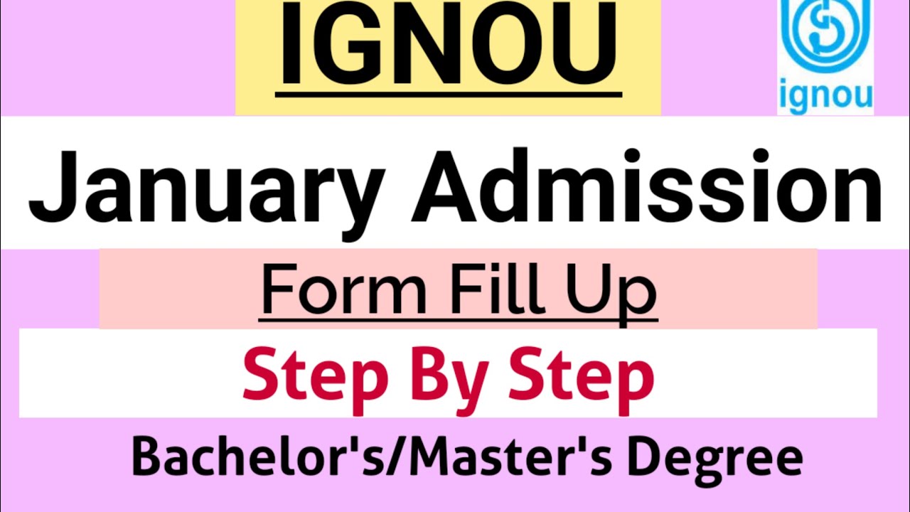 IGNOU|How To Fill Admission Form|January 2021 Admission