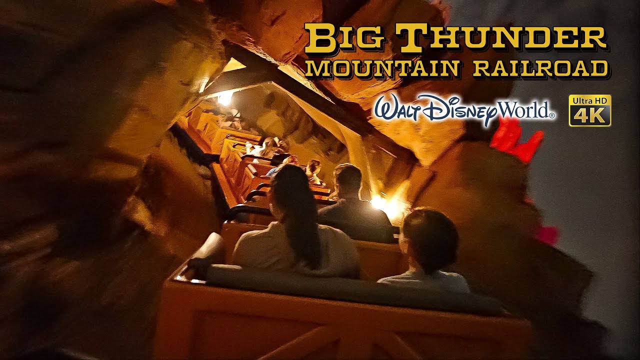 Big Thunder Mountain Railroad Roller Coaster On Ride Low Light 4K POV Walt Disney World 2024 03 02