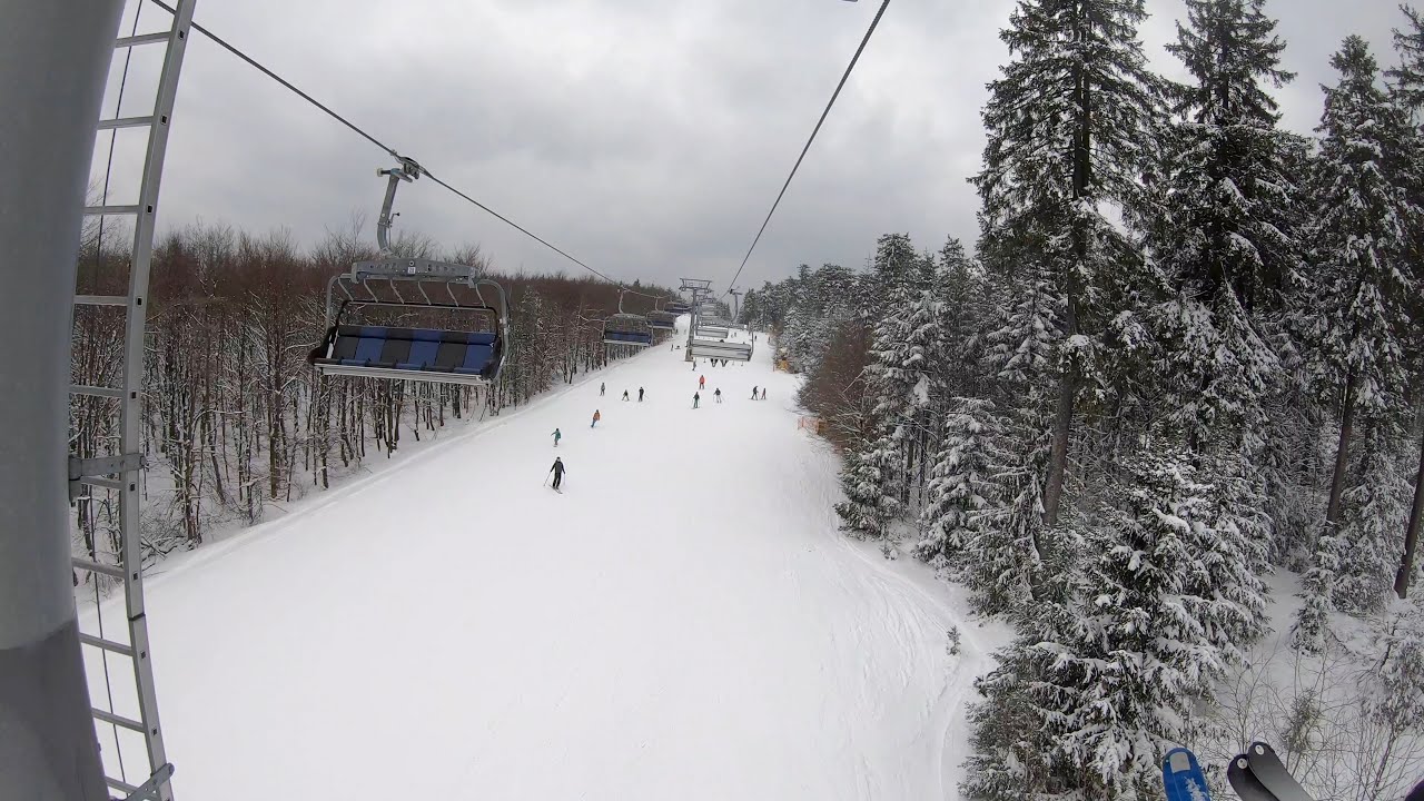 Skifahren in Winterberg in Zeiten von Corona im April 2021- Skiing in Winterberg (4k)
