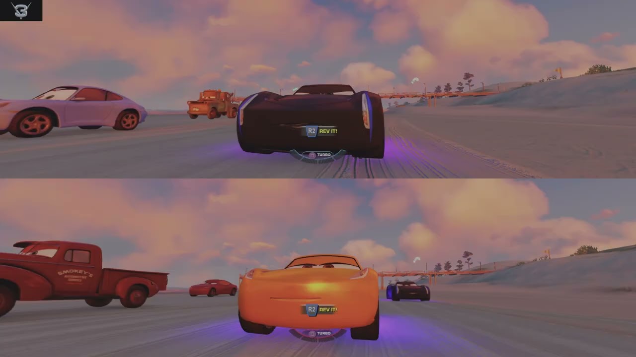 Cars 3: Driven to Win split screen Series 2 player #cars3 #disney #pixar