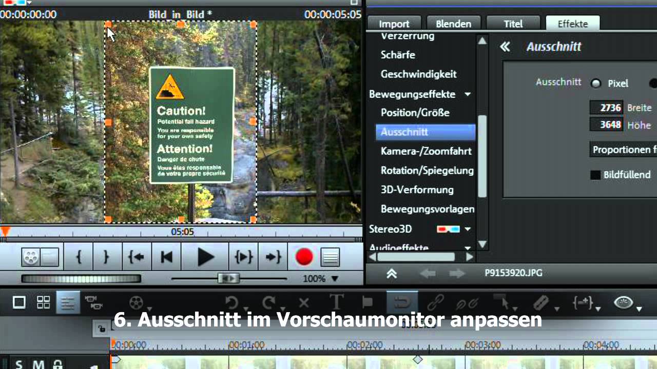 MAGIX Video deluxe MX - Bild in Bild