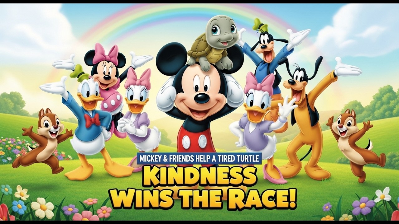 Mickey Mouse Stops the Race to Save a Turtle! The Real Victory 🐭🌈
