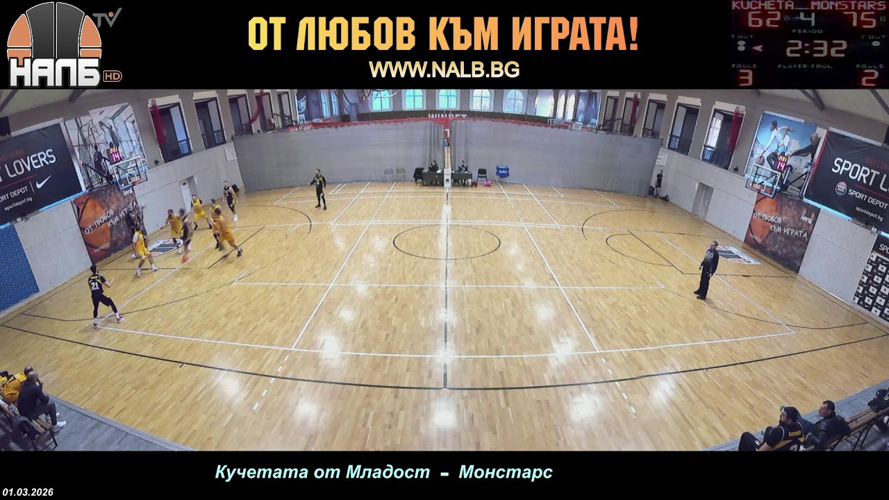 НАЛБ (LIVE): Кучетата от Младост — Монстарс