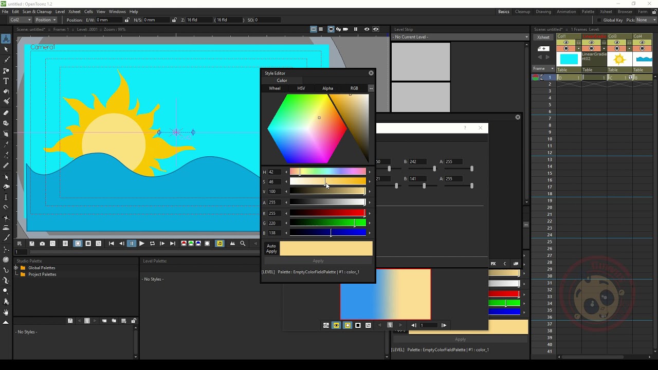 Insertar efectos en OpenToonz