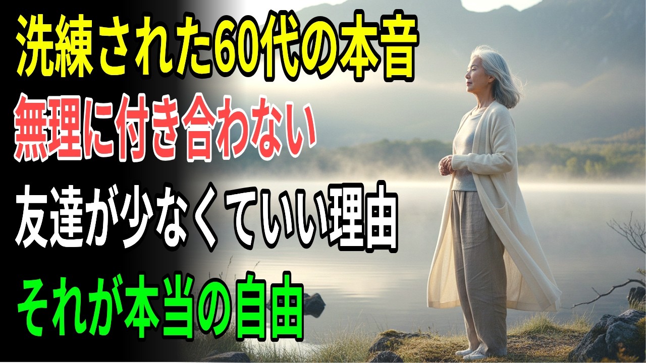 60代からは人間関係を広げなくていい 友達が少ないほうが幸せになれる理由｜老後の生き方｜心の整理 ｜ シニア健康