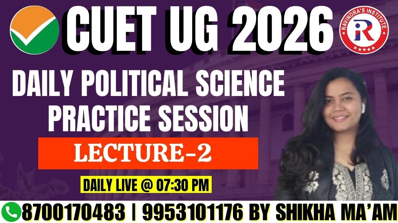 CUET UG 2026 Polity LIVE | Indian Constitution Important Topics | Polity for CUET Exam |