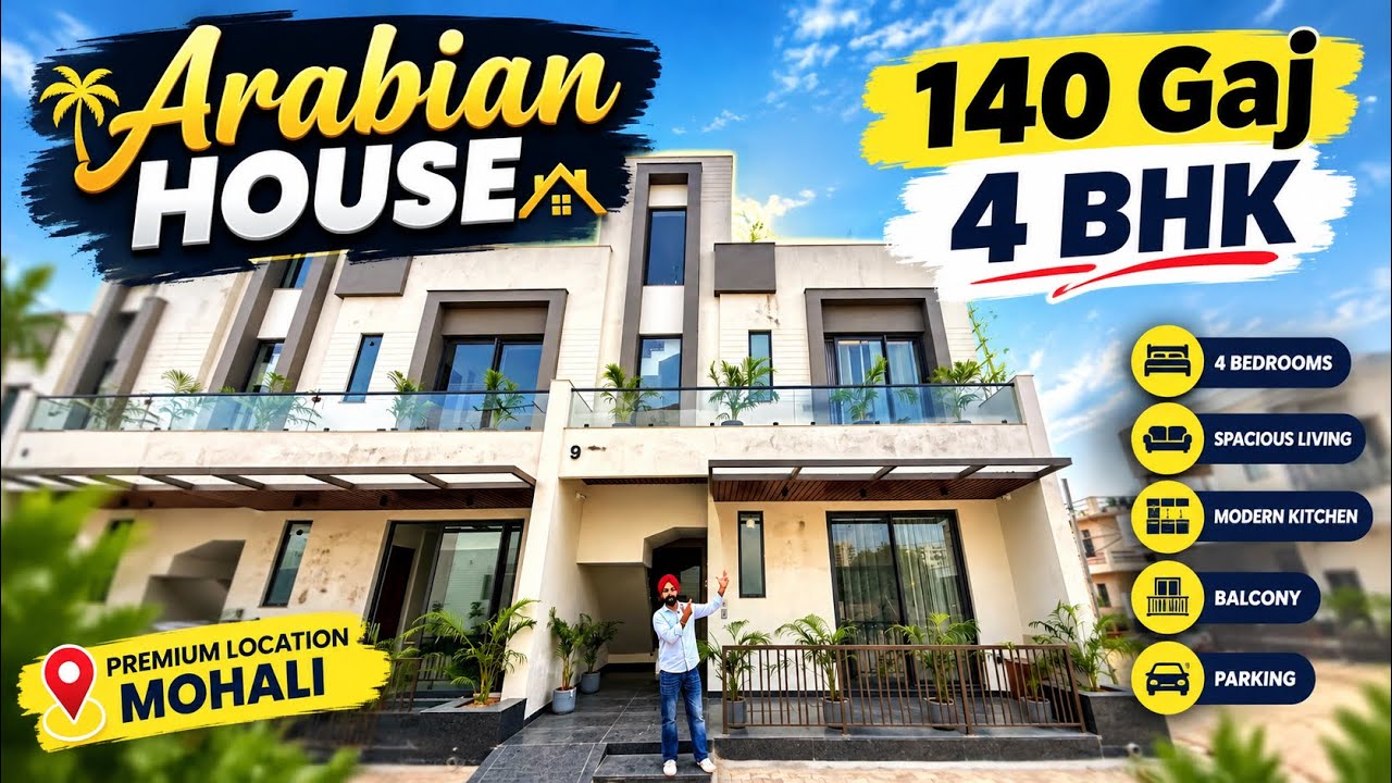🏡 140 Gaj Premium 4BHK House | Sector 125 Sunny Enclave, Mohali | Full Video | Home Tour 