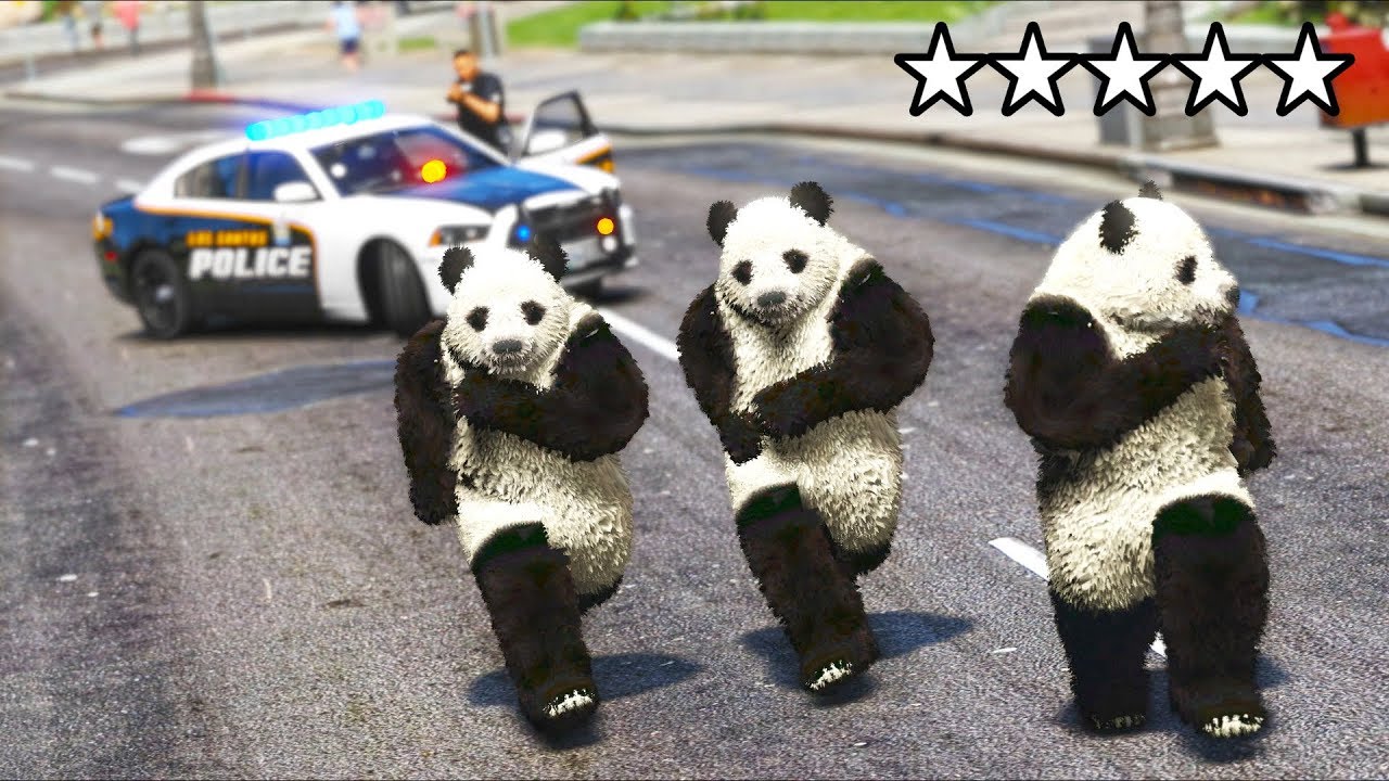 Копы НЕНАВИДЯТ панд... Играйте за модификатора панды!! (Геймплей модов GTA 5)