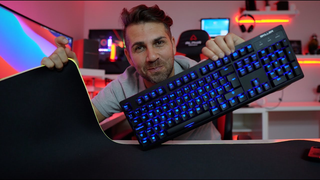 Gaming RGB Keyboard SKiller SGK30 & XXL Mouse Mat  Sharkoon