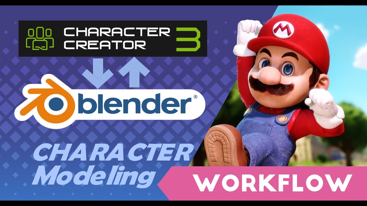 Mario 3D Model Making & Sharing / 追尋童年回憶！馬力歐3D模型製作分享 | Free Blender & Character Creator