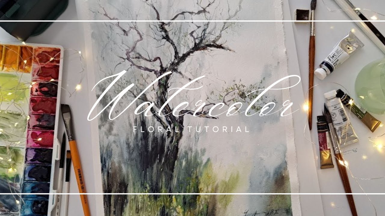 Watercolor Painting Tutorial : How To Paint a Captivating Single Tree View