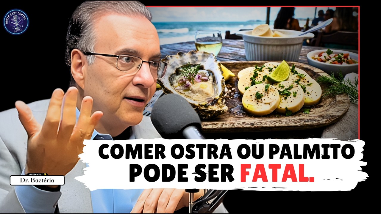 Dr. Bactéria fala dos perigos que existem quando as pessoas comem ostras e palmito.