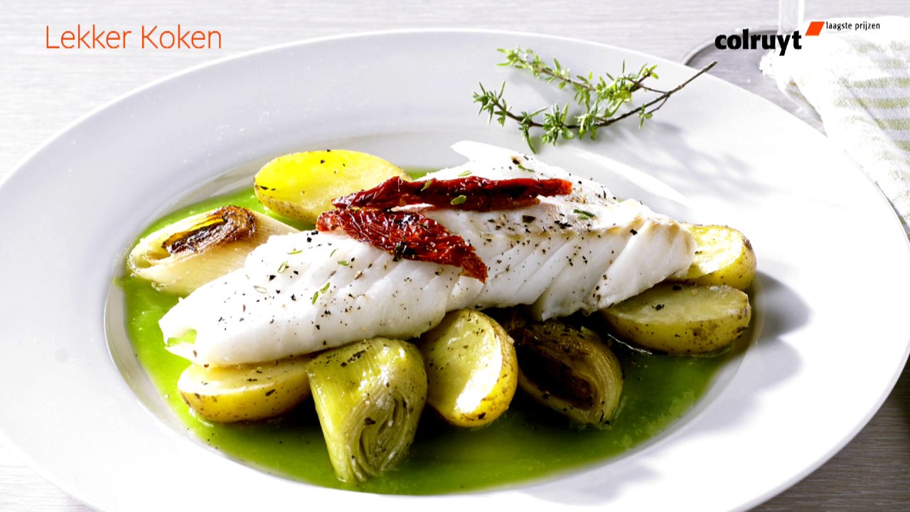 Recept Kabeljauw met duo van prei - Colruyt