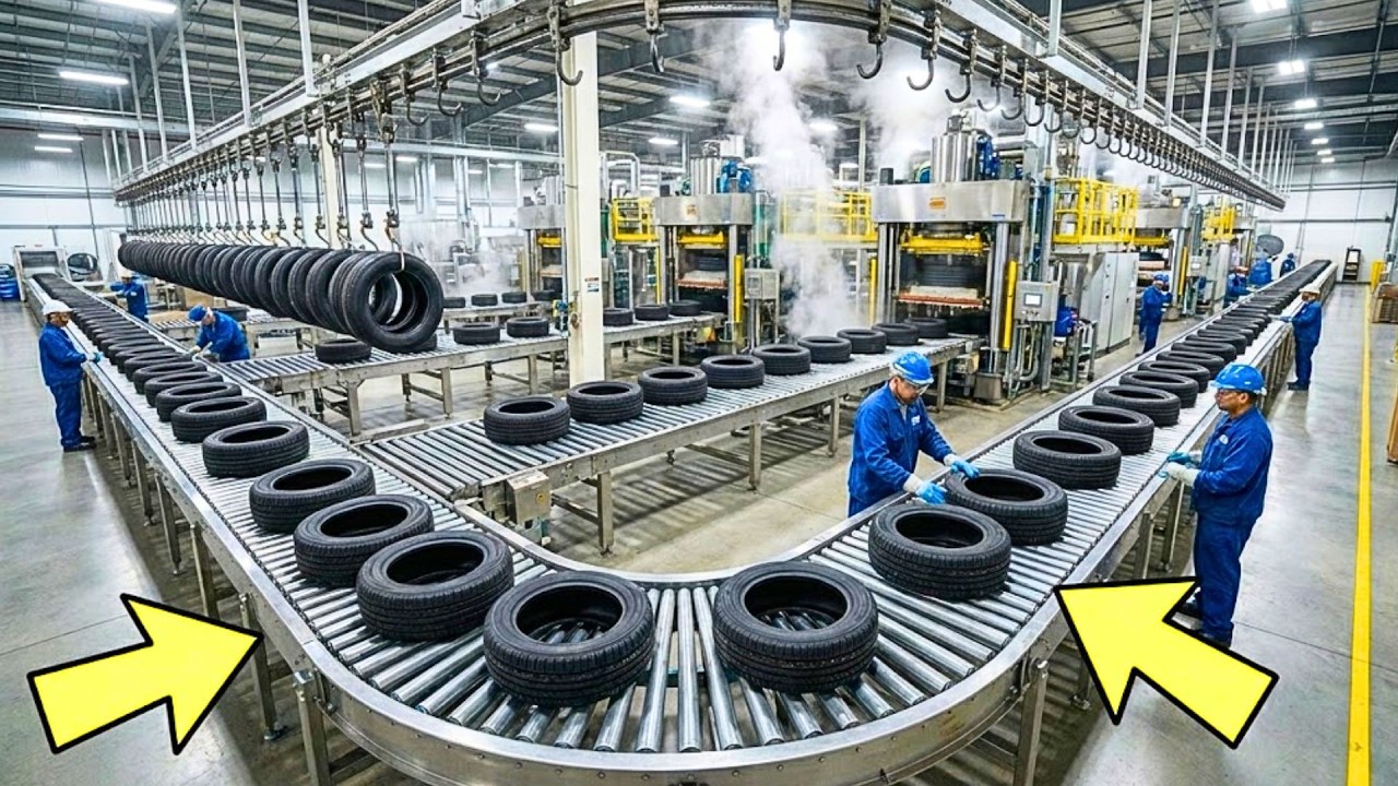 How It's Made the Mass Production of Car Tires in Mega Factory