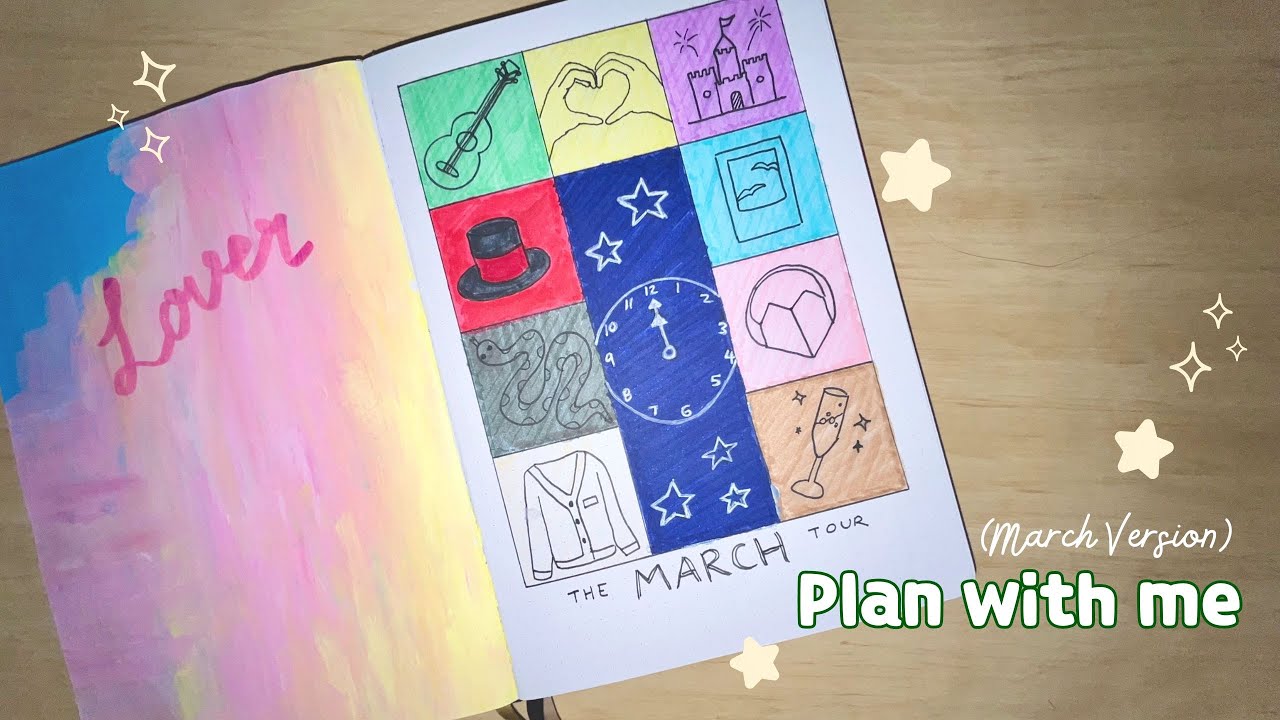 Plan With Me! March 2024 Bullet Journal Set Up | Taylor Swift Inspired ✩