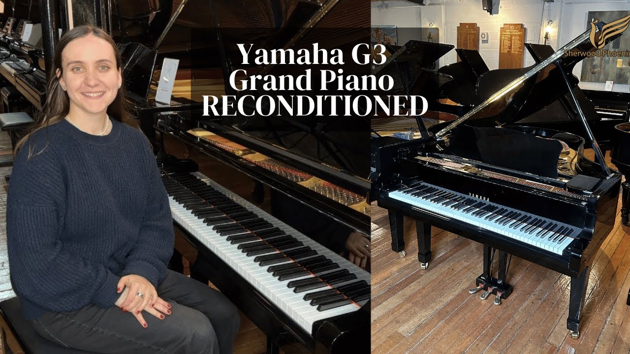Восстановленный рояль Yamaha G3, черный полиэстер | Обзор и демонстрация | Sherwood Phoenix Pianos