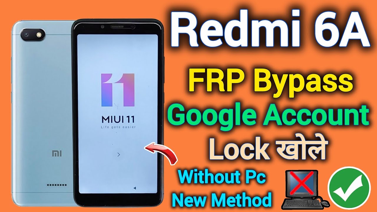 Mi Redmi 6A || FRP Bypass || Google Account Bypass || MIUI 11 || Without Pc || New Method || 2025...