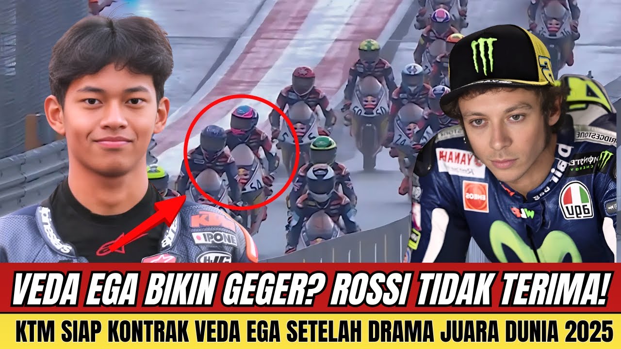 GILA! Veda Ega Pratama Bikin Rossi MARAH BESAR di Seri Penentu!