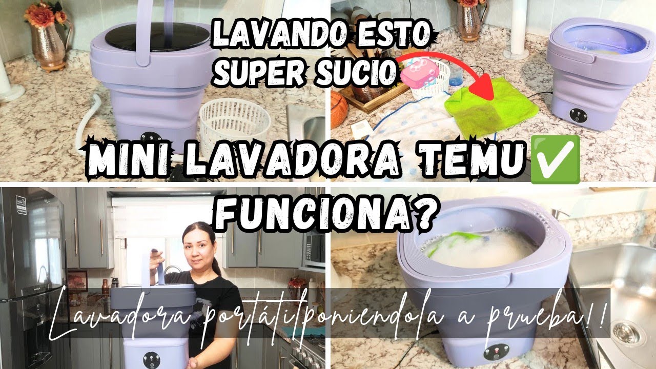 ✅TODO lo que NECESITAS saber de la Mini Lavadora Portatil TEMU|Lavado rápido|Funciona fácil y rápido