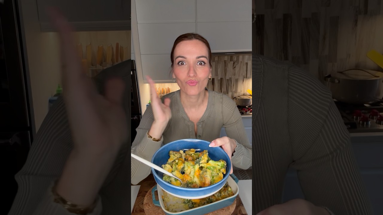 I lose weight eating this Cheddar Cheese Broccoli Bake #shorts #gluten free