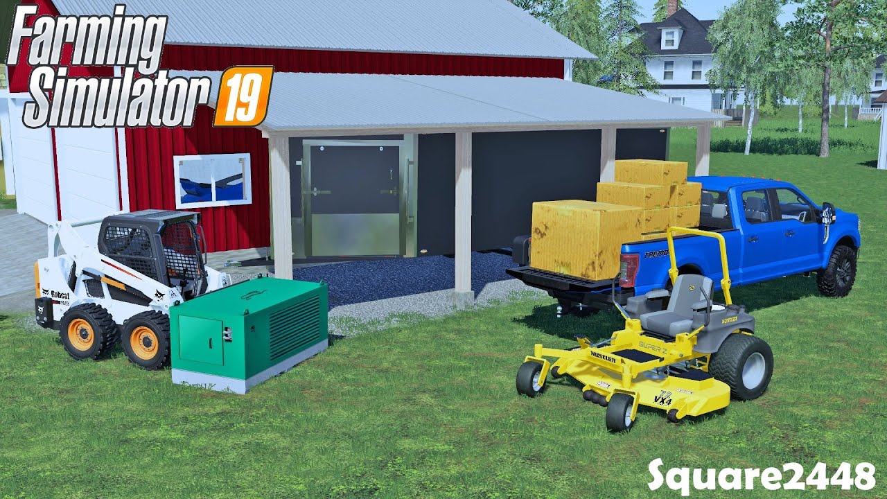 Trailer Port Is Finished! | Mowing Roundabout | New Tools & Generator | Homeowner Series | FS19