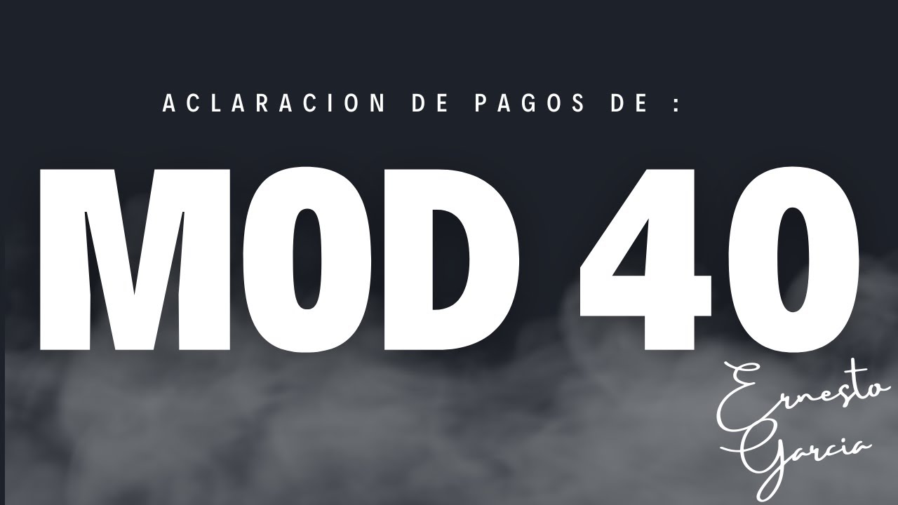 GAC14. :🟡. ACLARACI&Oacute;N DE PAGOS DE MODALIDAD 40 Y SEMANAS DE COTIZACI&Oacute;N. 🟡