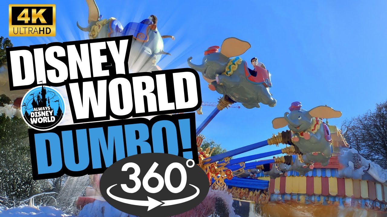 4K 360 POV Аттракцион Dumbo Magic Kingdom Disney World 2025