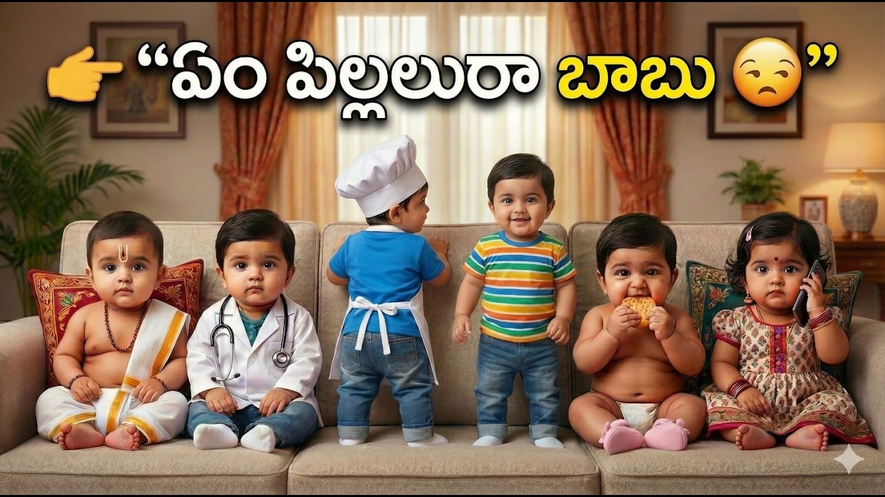 🤣 Cute Baby AI Edit &ndash; You&rsquo;ll Laugh Non-Stop! | AI Edits with Sree #FunnyAIVideo #TeluguAIEdits