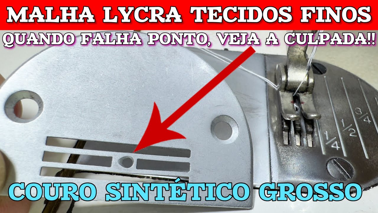Você sabia disso? Para costurar malha lycra tecidos finos e grossos precisa trocar a chapa dentada