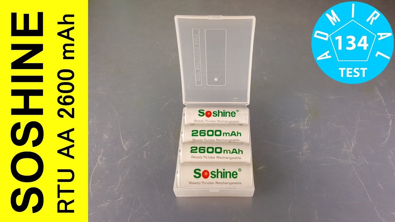 Тест аккумуляторов Soshine RTU AA 2600mAh.