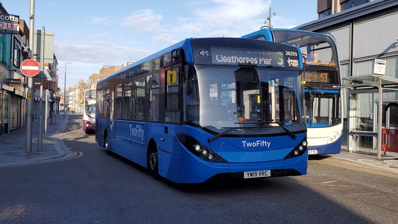 Buses at Grimsby Riverhead Exchange (12/08/2023)