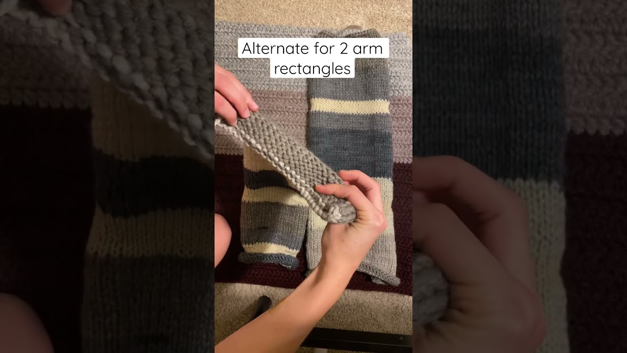 How to knit a chunky sweater using straight needles! #knittingsweater