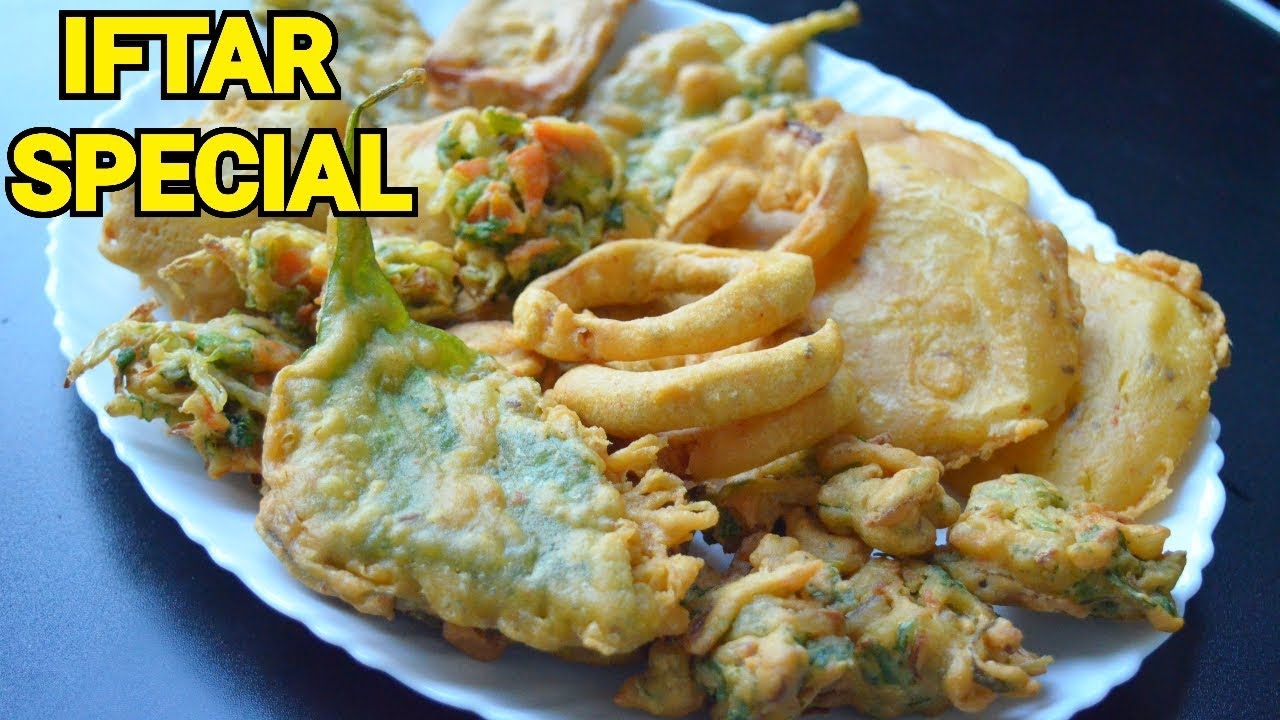 PAKORA PLATTER / 7 IN 1 PAKODA IFTAR SPECIAL by (YES I CAN COOK) #2019Ramadan #IftarSpecial