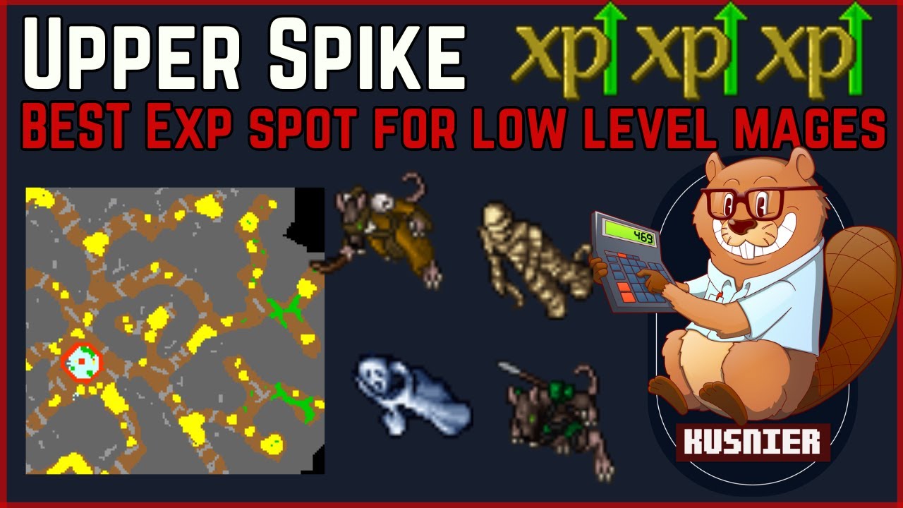 Upper Spike | 28+ Sorcerer/Druid | BEST respawn for low level mages | Tibia