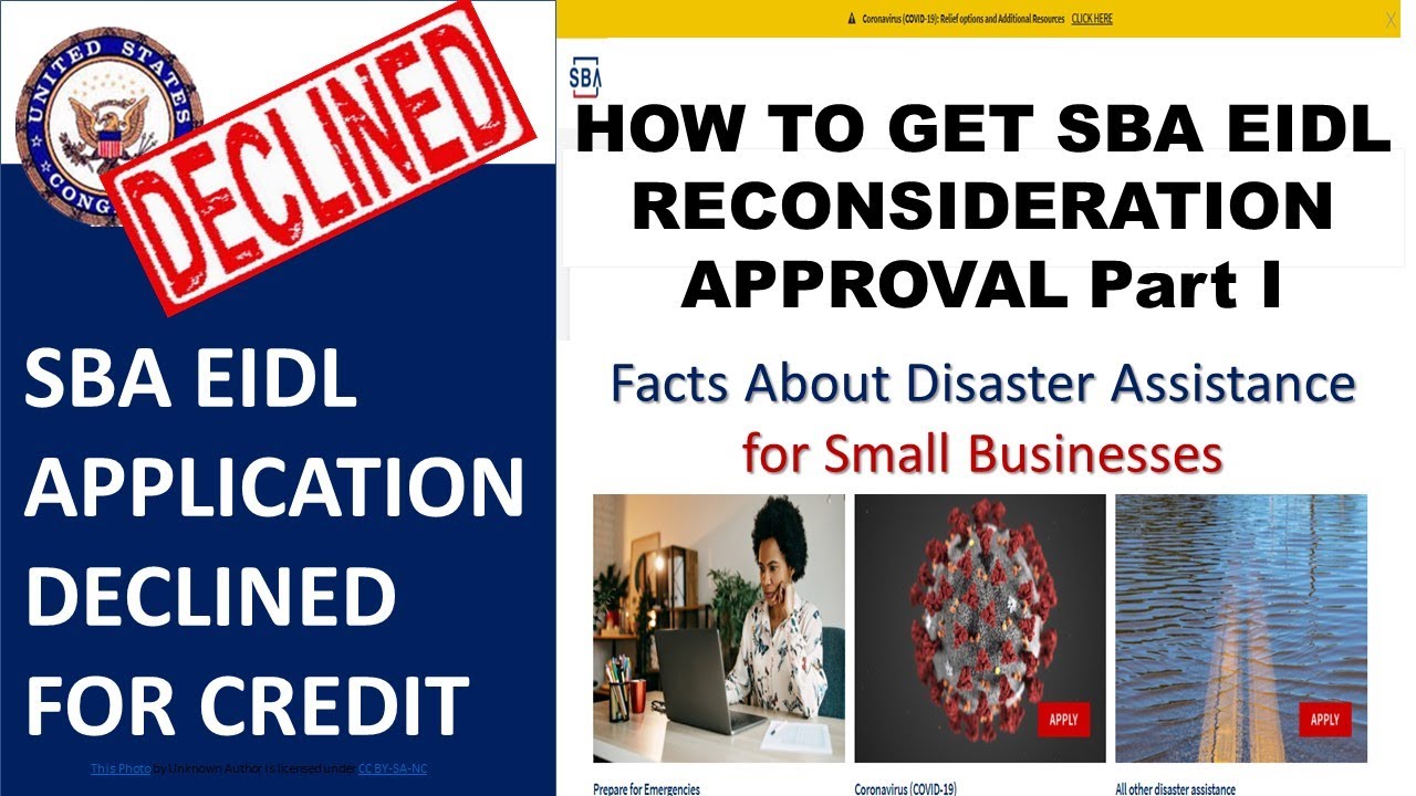 SBA EIDL Declined Due to Credit Part I | You Can Still Get Approved for the EIDL Even If Denied